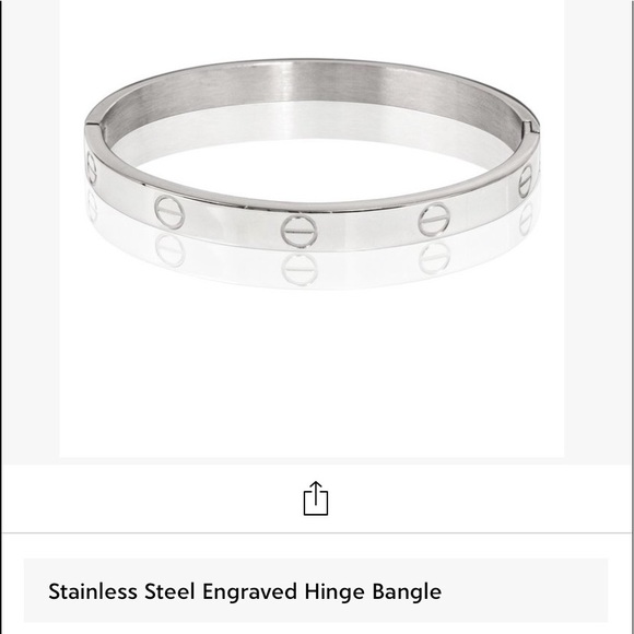 Silver & Co. Stainless Steel Hinge Bracelet - Picture 5 of 5